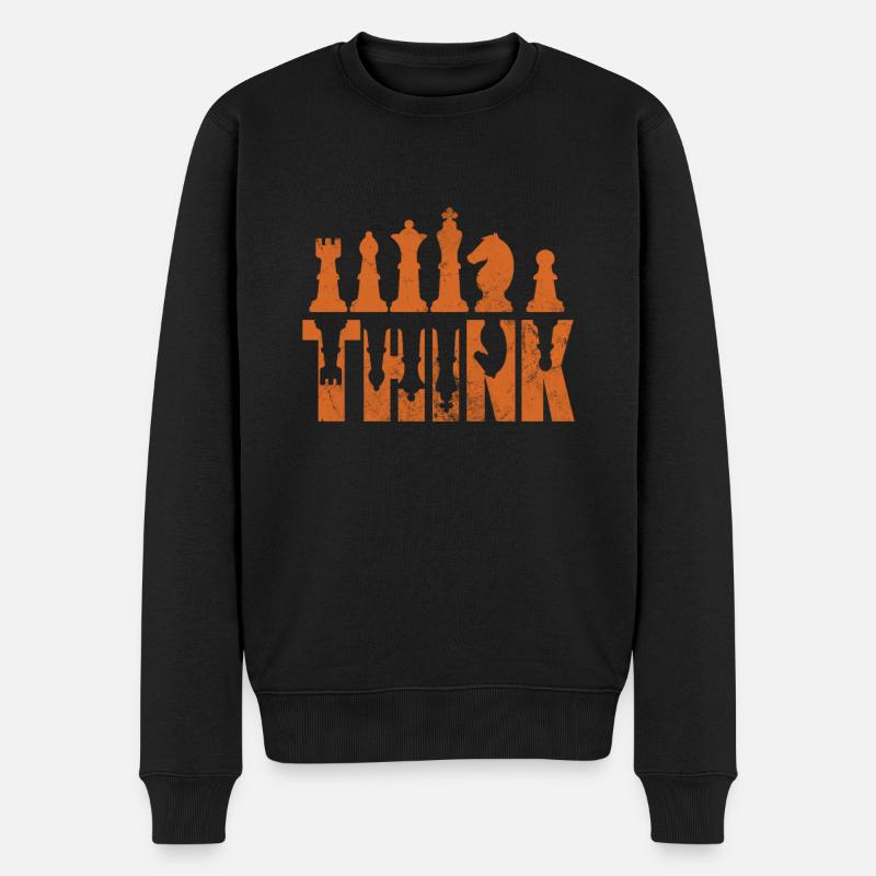 Schach - Männer Premium Bio Pullover - Schwarz
