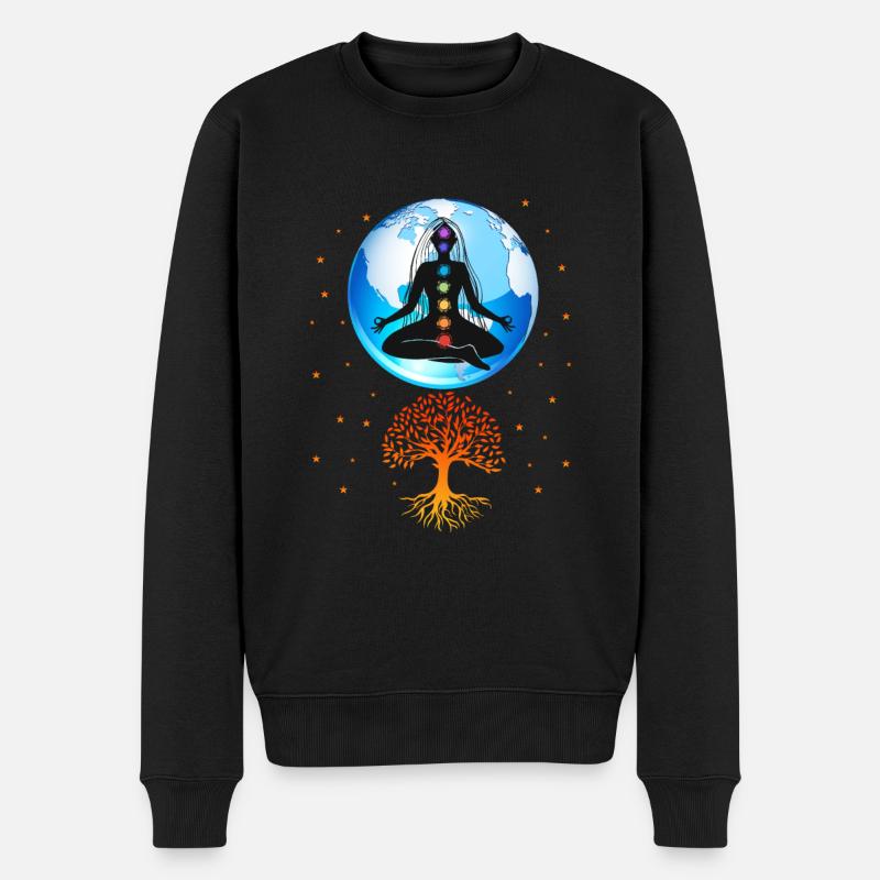Méditation méditer Zen Yoga cadeau - Pull Premium bio Homme - noir