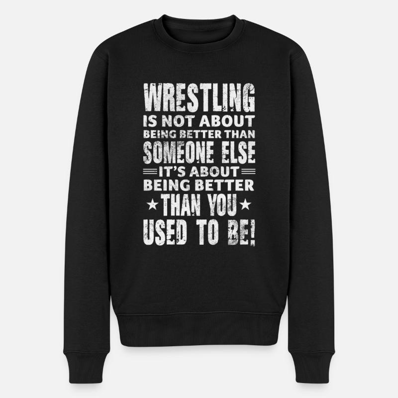 Wrestling - Männer Premium Bio Pullover - Schwarz