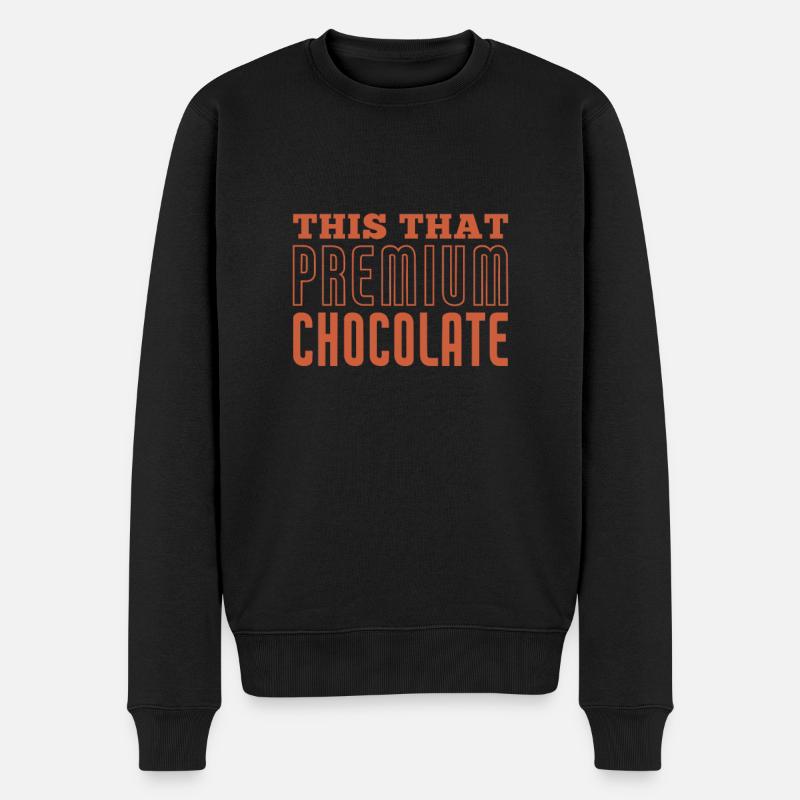 Chocolat Chocolat Nourriture Cacao Cadeau - Pull Premium bio Homme - noir