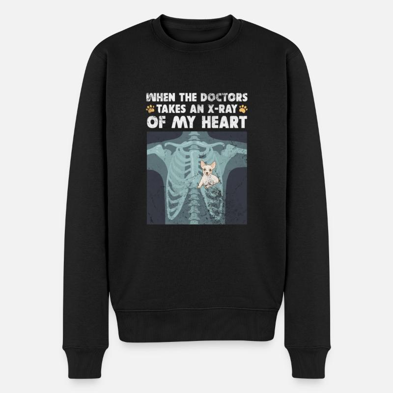 Chihuahua - Männer Premium Bio Pullover - Schwarz