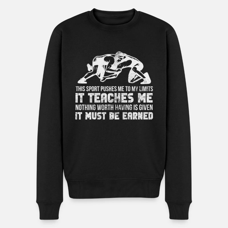 Wrestling - Männer Premium Bio Pullover - Schwarz