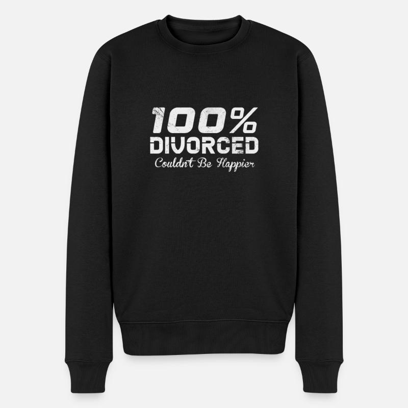 Scheidung - Männer Premium Bio Pullover - Schwarz
