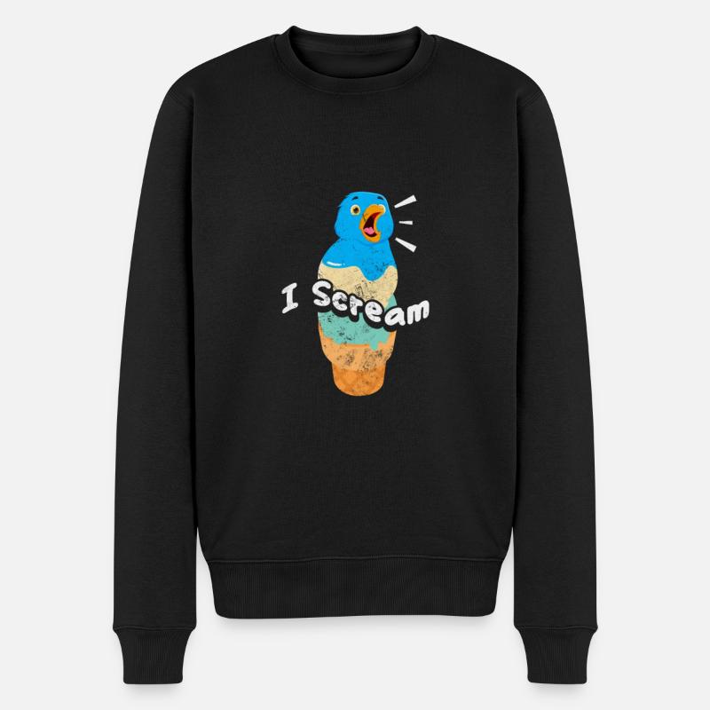 Eiscreme - Männer Premium Bio Pullover - Schwarz