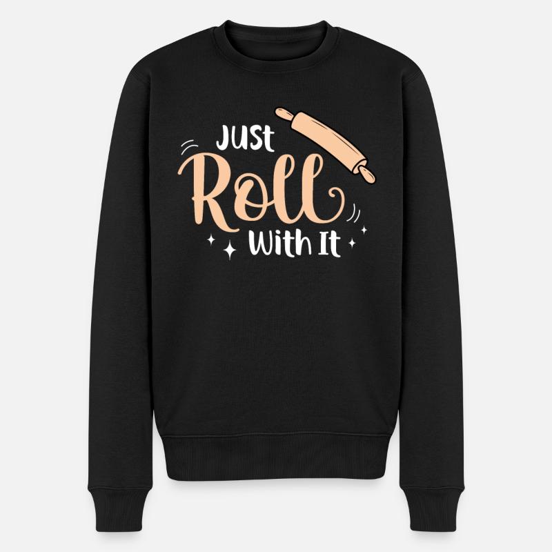 Bäcker Bäckerein Backwaren Backen Geschenk - Männer Premium Bio Pullover - Schwarz