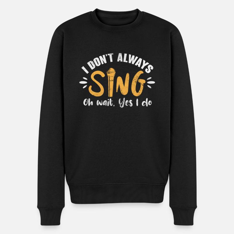 Sänger - Männer Premium Bio Pullover - Schwarz