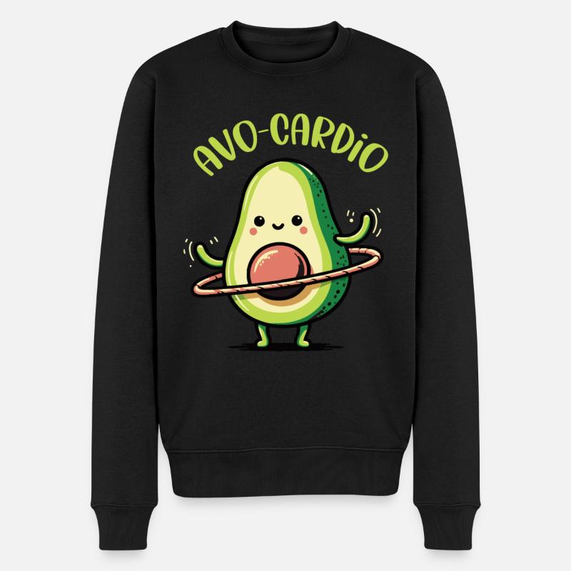 Avocat Guacamole Vegan Cadeau - Pull Premium bio Homme - noir