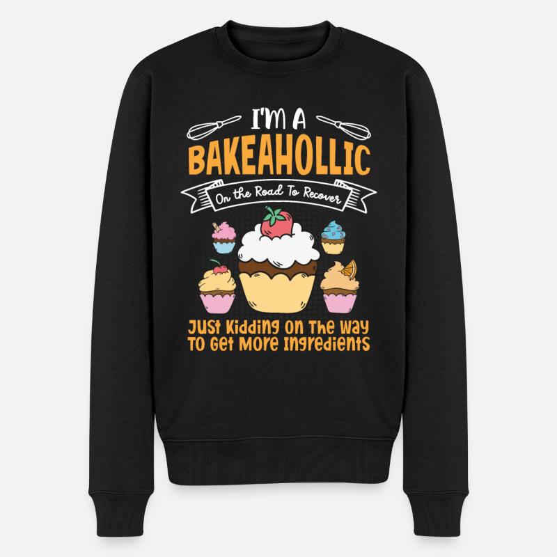 Bäcker Bäckerein Backwaren Backen Geschenk - Männer Premium Bio Pullover - Schwarz