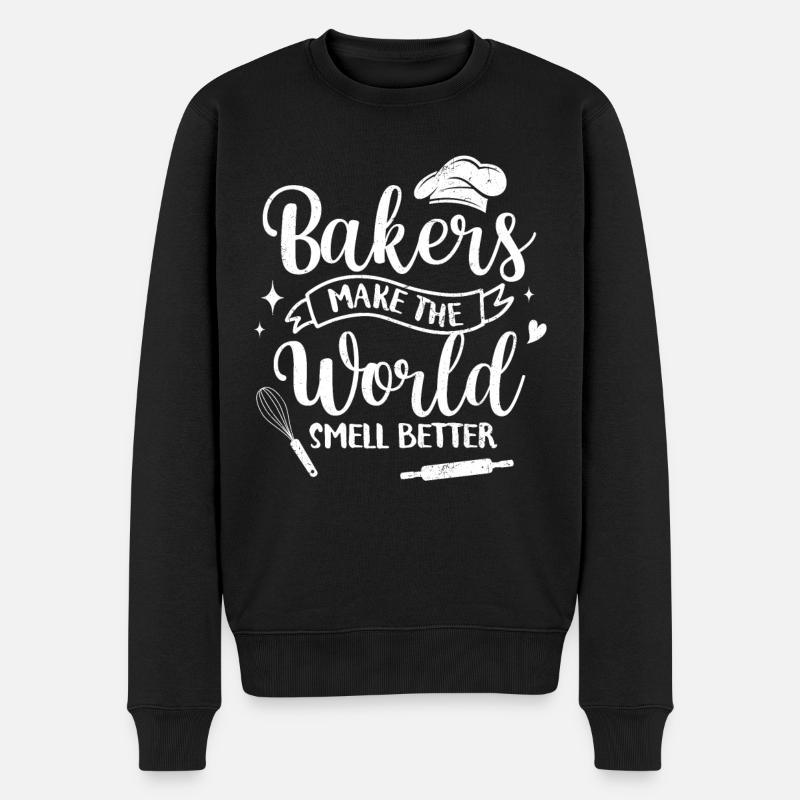 Bäcker - Männer Premium Bio Pullover - Schwarz