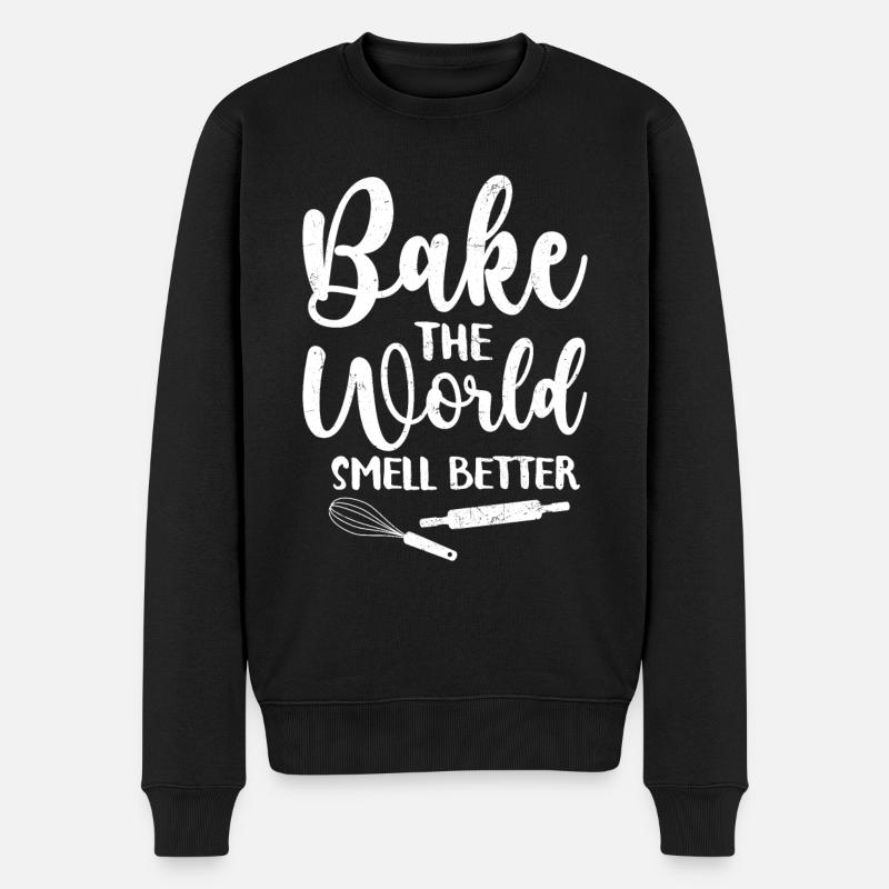 Bäcker - Männer Premium Bio Pullover - Schwarz