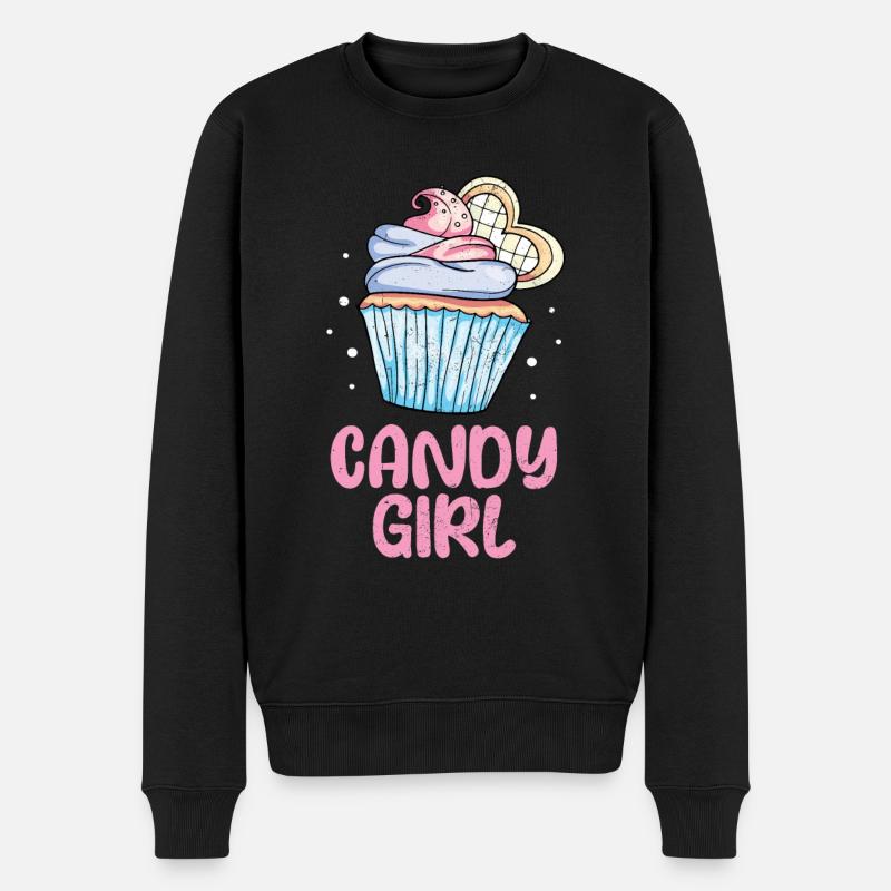 Cupcake - Männer Premium Bio Pullover - Schwarz