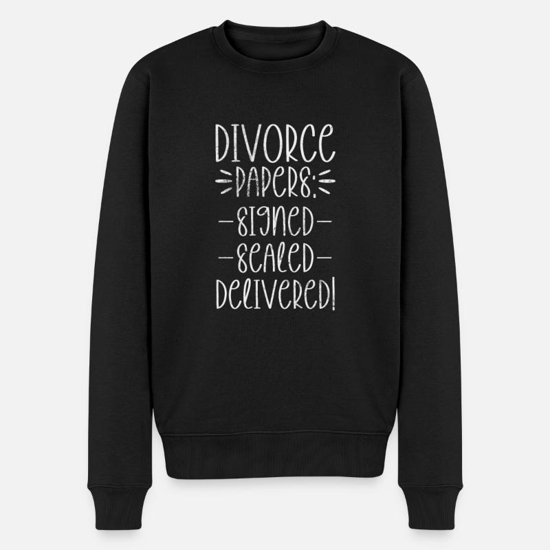Scheidung - Männer Premium Bio Pullover - Schwarz