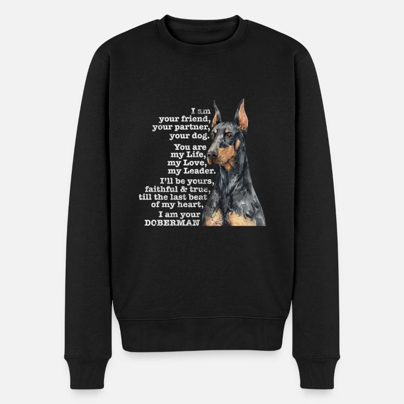 Doberman - Pull Premium bio Homme - noir