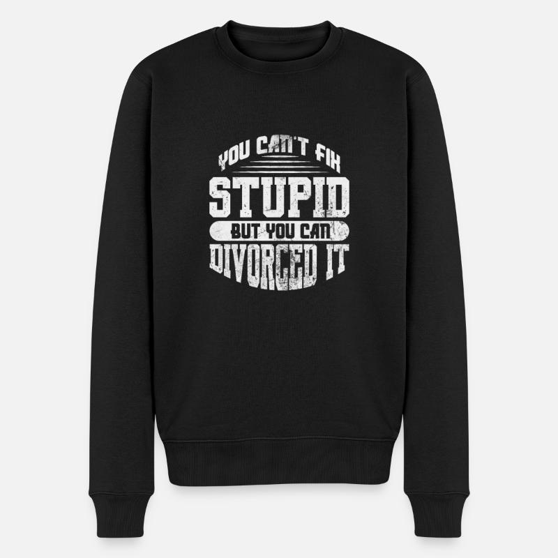 Scheidung - Männer Premium Bio Pullover - Schwarz