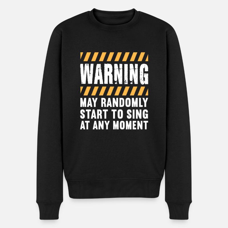 Sänger Sängerin Singen Musiker Geschenk - Männer Premium Bio Pullover - Schwarz