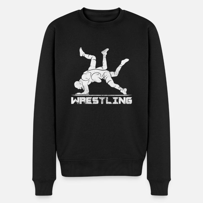 Wrestling - Männer Premium Bio Pullover - Schwarz