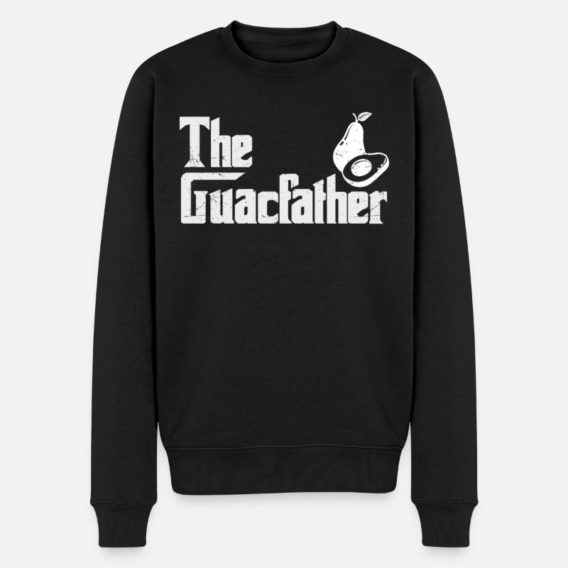 Avocado - Männer Premium Bio Pullover - Schwarz