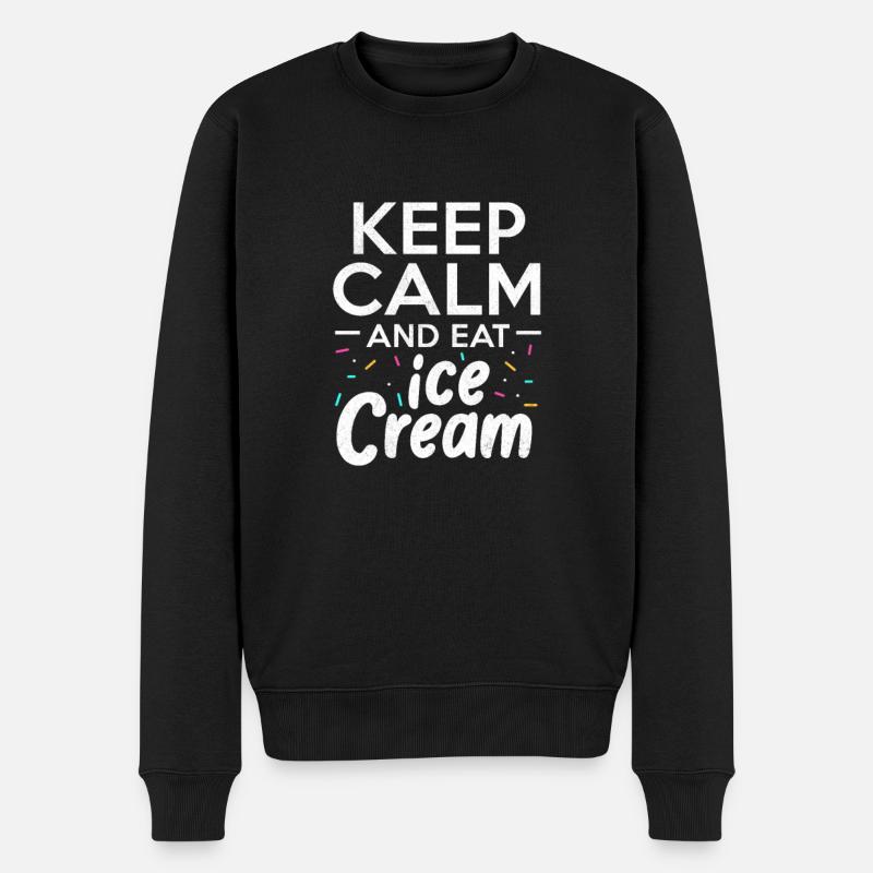 Eiscreme - Männer Premium Bio Pullover - Schwarz