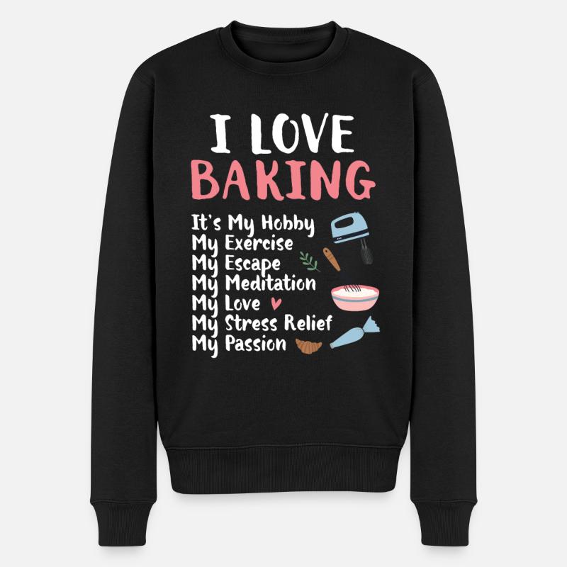 Bäcker Bäckerein Backwaren Backen Geschenk - Männer Premium Bio Pullover - Schwarz