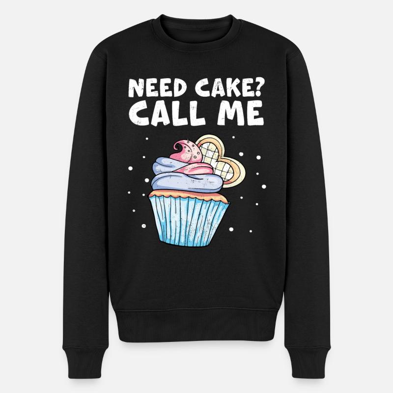 Cupcake - Männer Premium Bio Pullover - Schwarz