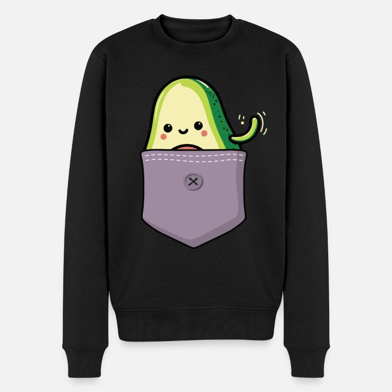 Avocat Guacamole Vegan Cadeau - Pull Premium bio Homme - noir