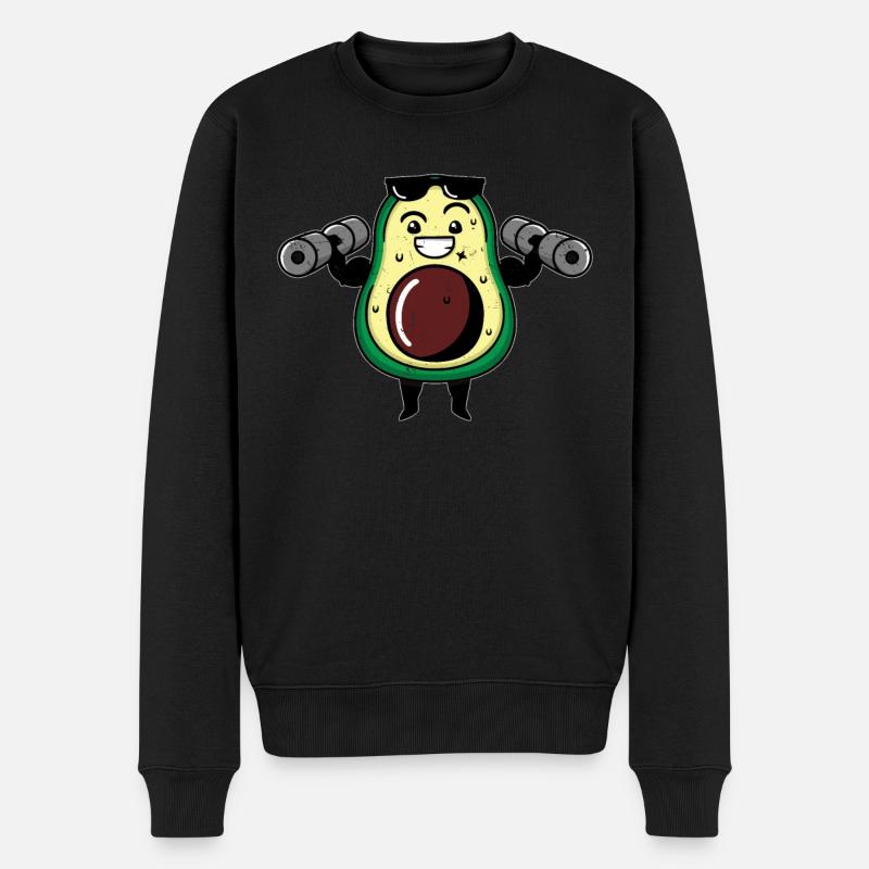 Avocado - Männer Premium Bio Pullover - Schwarz