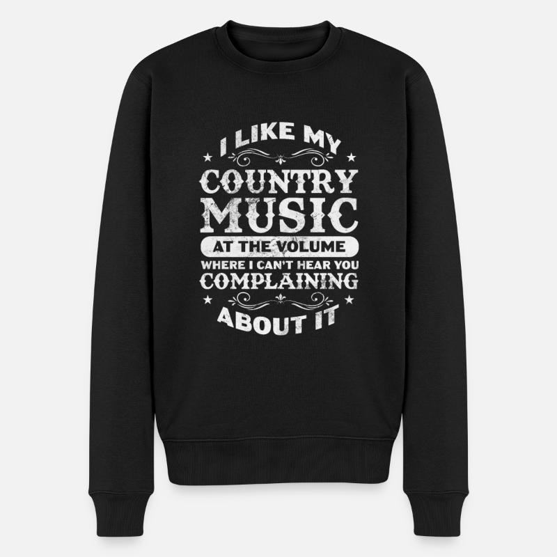 Country - Männer Premium Bio Pullover - Schwarz