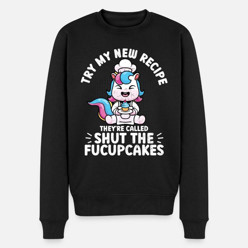 Cupcake - Männer Premium Bio Pullover - Schwarz