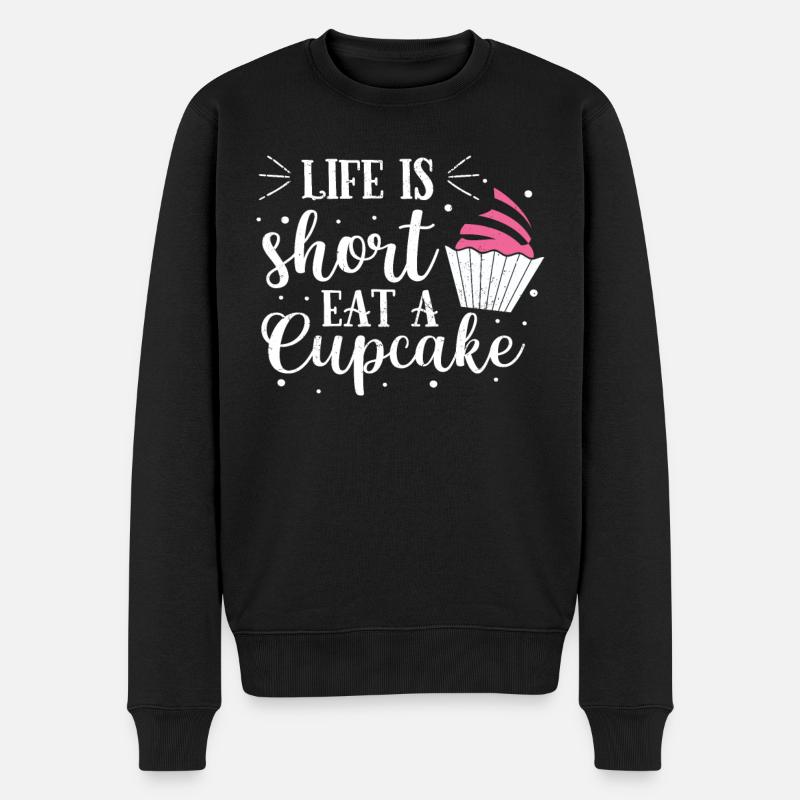 Cupcake - Männer Premium Bio Pullover - Schwarz