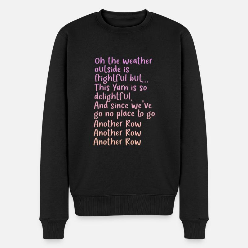 Häkeln Stricken Nähen Schneiderin Geschenk - Männer Premium Bio Pullover - Schwarz
