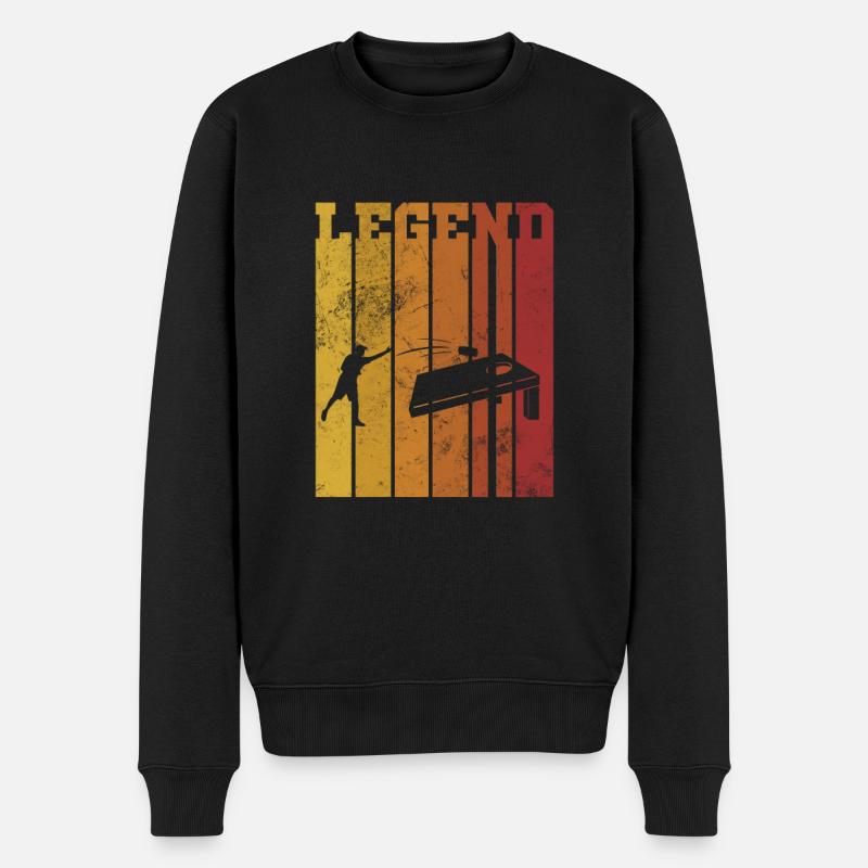 Cornhole - Männer Premium Bio Pullover - Schwarz
