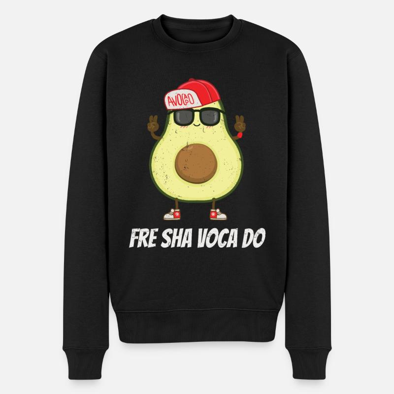 Avocado - Männer Premium Bio Pullover - Schwarz