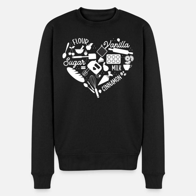 Bäcker Bäckerein Backwaren Backen Geschenk - Männer Premium Bio Pullover - Schwarz