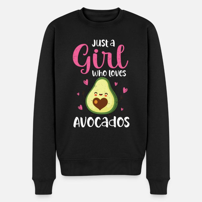 Avocado - Männer Premium Bio Pullover - Schwarz