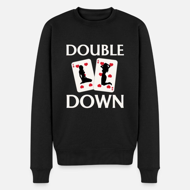 Black Jack - Männer Premium Bio Pullover - Schwarz