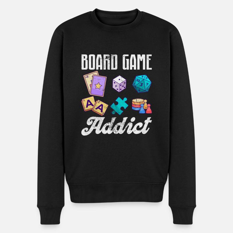 Brettspiel - Männer Premium Bio Pullover - Schwarz