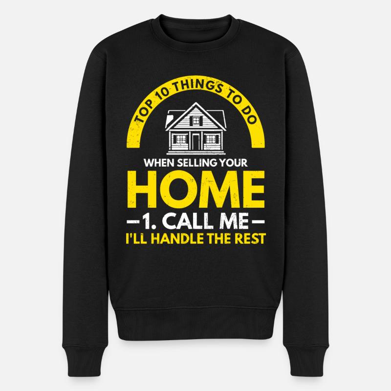 Immobilienmakler - Männer Premium Bio Pullover - Schwarz