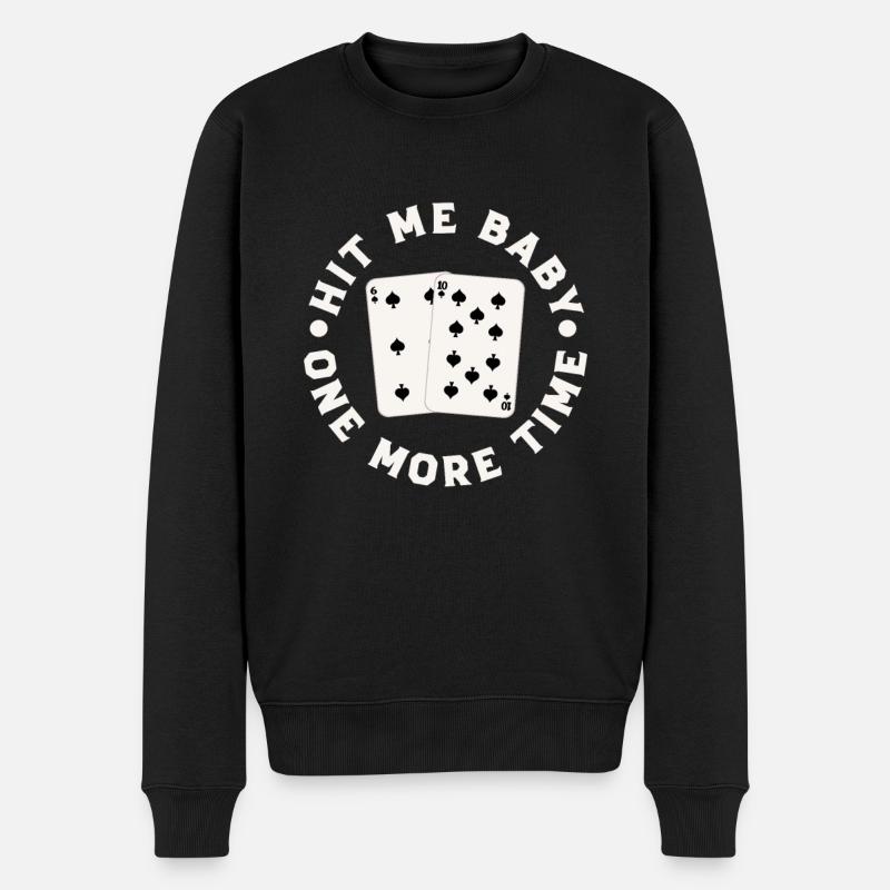 Black Jack - Männer Premium Bio Pullover - Schwarz