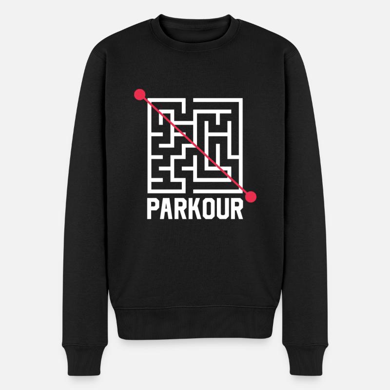 Cadeau Parkour Parkur Parcur Sport - Pull Premium bio Homme - noir