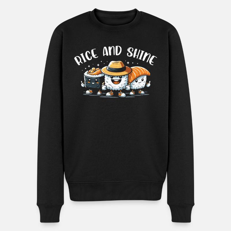 Sushi - Männer Premium Bio Pullover - Schwarz
