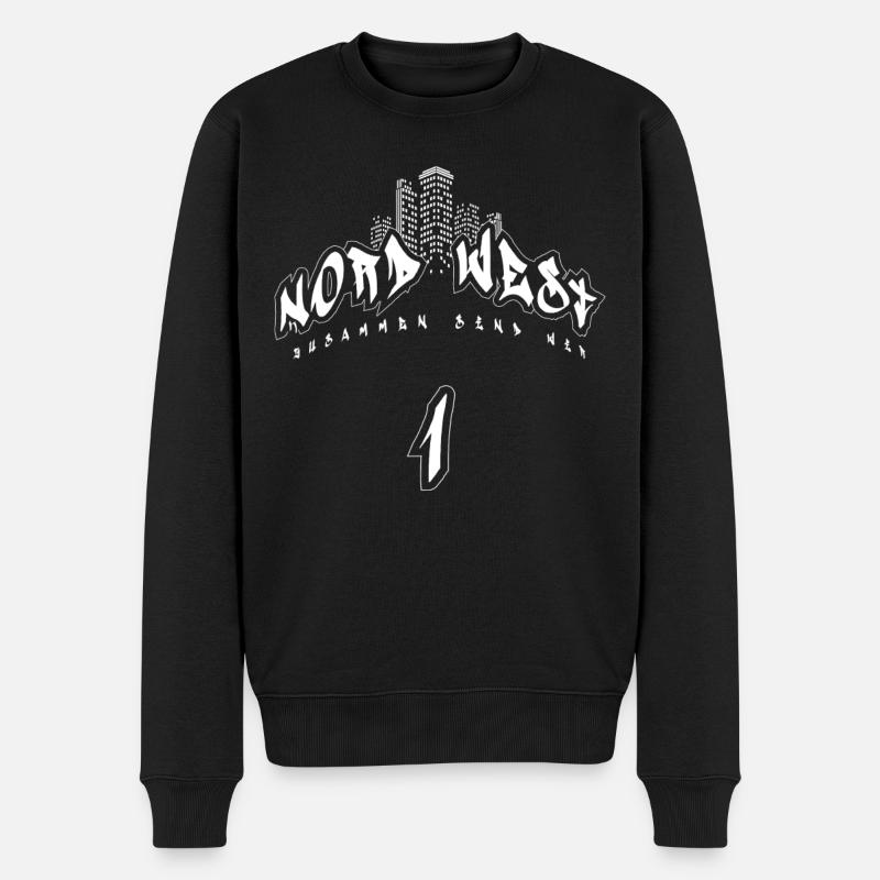 NORD WEST - Männer Premium Bio Pullover - Schwarz
