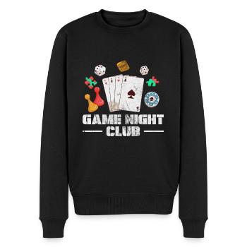 Brettspiel - Männer Premium Bio Pullover - Schwarz - Vorne - Nico (187cm)