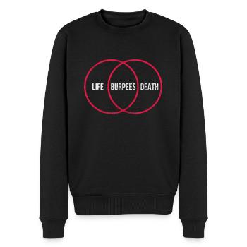 Burpees - Pull Premium bio Homme - noir - Devant - Nico (187cm)