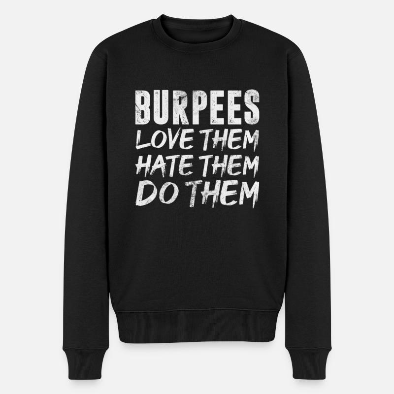 Burpees - Pull Premium bio Homme - noir