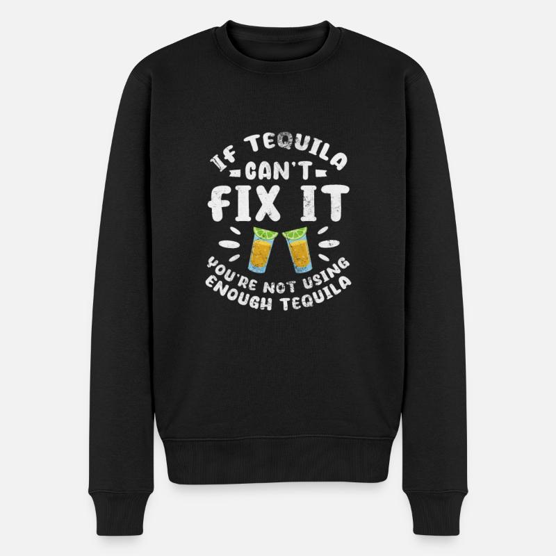 Tequila - Männer Premium Bio Pullover - Schwarz
