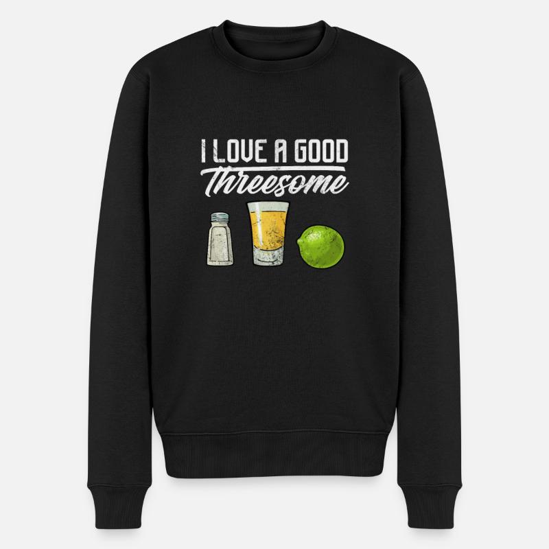 Tequila - Männer Premium Bio Pullover - Schwarz