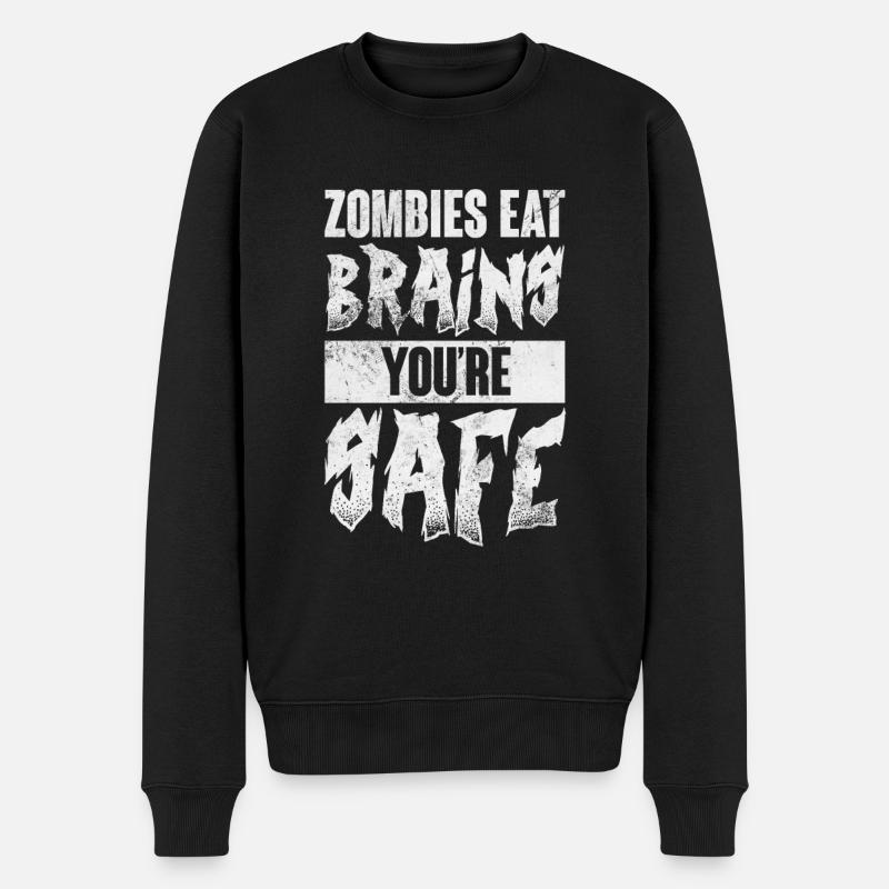 Zombie - Männer Premium Bio Pullover - Schwarz