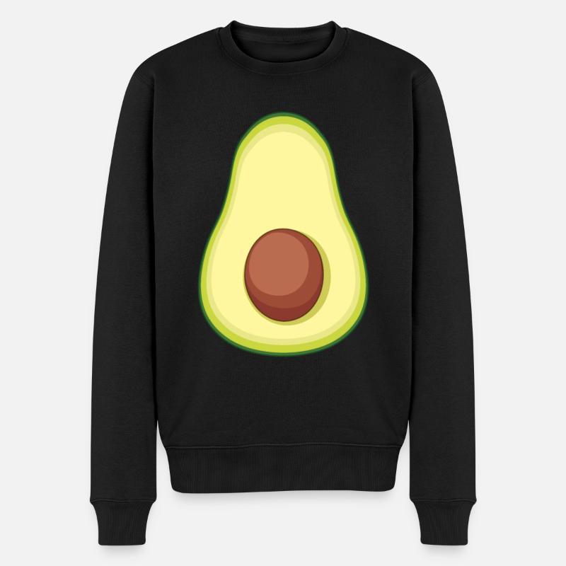 Avocado Guacamole Vegan Geschenk - Männer Premium Bio Pullover - Schwarz