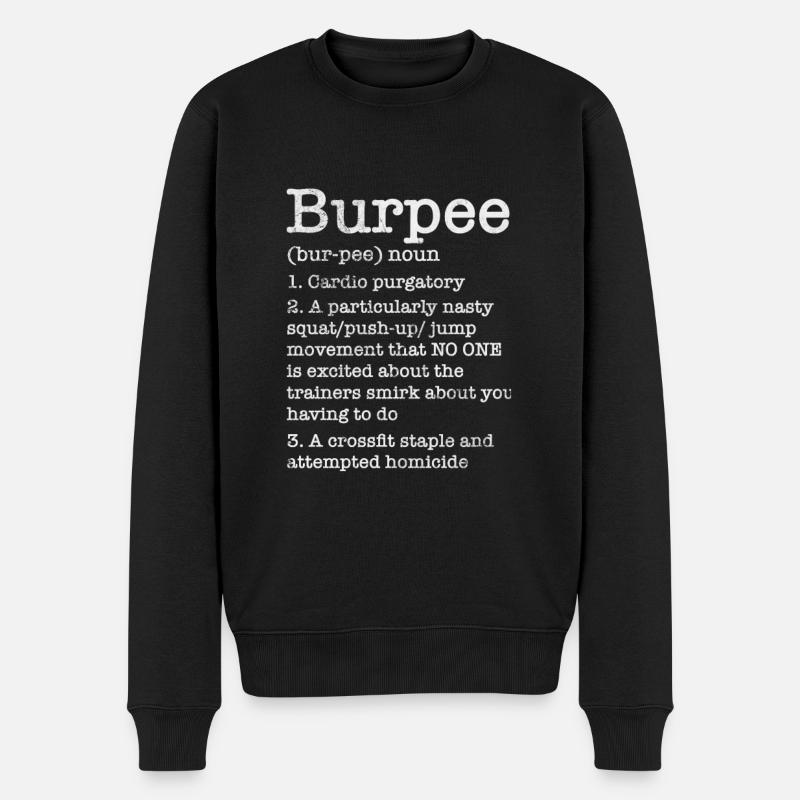 Burpees - Pull Premium bio Homme - noir