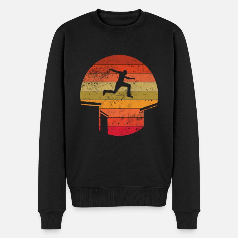 Parkour - Männer Premium Bio Pullover - Schwarz